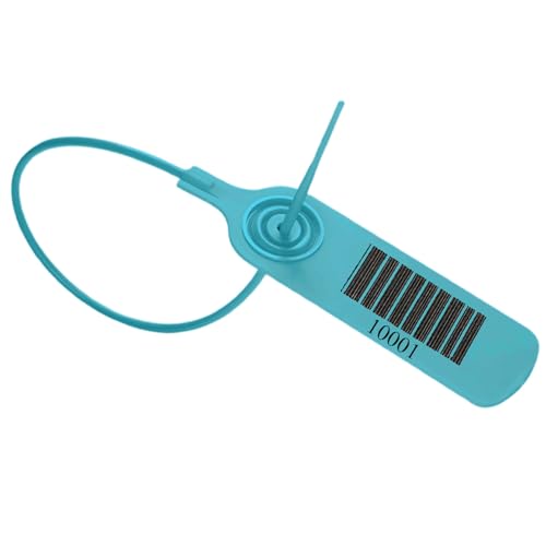 100 Stück Plomben Plomben Kunststoff, Durchziehplomben, Plombe, Blombe, Blombenset zum Verschließen von Erste-Hilfe Produkten, Barcode + verschiedene Nummern (Mintgrün) von Yhuasia