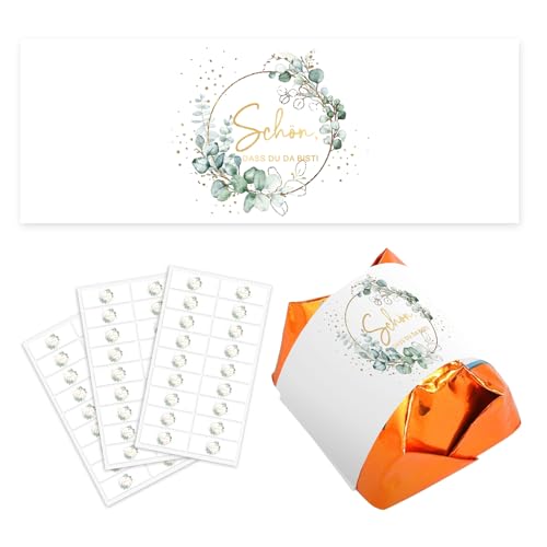 54 Schön dass du da bist Sticker Schokolade Aufkleber, Pralinenaufkleber, Gastgeschenk zur Hochzeit Geburtstag Mini Schokoladen 54 Schön dass du da bist Sticker Schokolade Aufkleber, Pralinenaufkleber, Gastgeschenk zur Hochzeit Geburtstag Mini Schokoladen von Yi'antai