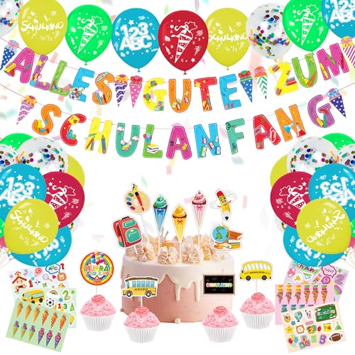 Einschulung Schuleinführung Schulanfang Deko, Schulanfang Kinder Deko Set, Endlich Schulkind Mädchen Junge Deko, 2024 Schulkind Deko Einschulungsdeko, Schuleinführung Deko Schulanfang Deko Einschulung Schuleinführung Schulanfang Deko, Schulanfang Kinder Deko Set, Endlich Schulkind Mädchen Junge Deko, 2024 Schulkind Deko Einschulungsdeko, Schuleinführung Deko Schulanfang Deko von Yi'antai