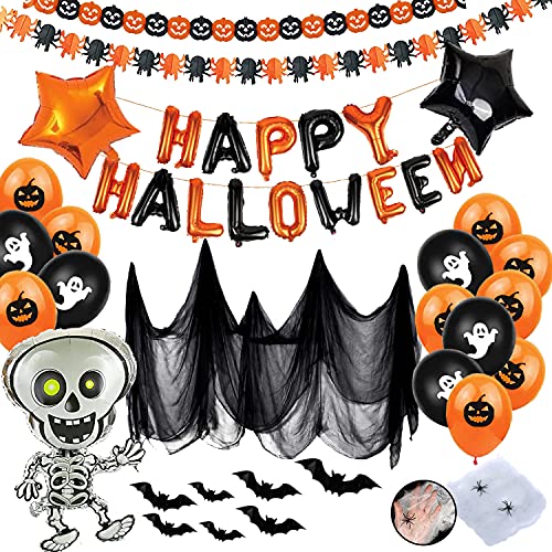 Halloween Luftballons Set, Halloween Luftballons Girlande, Halloween Dekorationen, Halloween Deko DIY, 44 Stück Halloween Horror Deko Set für Garten Bar Wohnzimmer Horror Party von Yi'antai