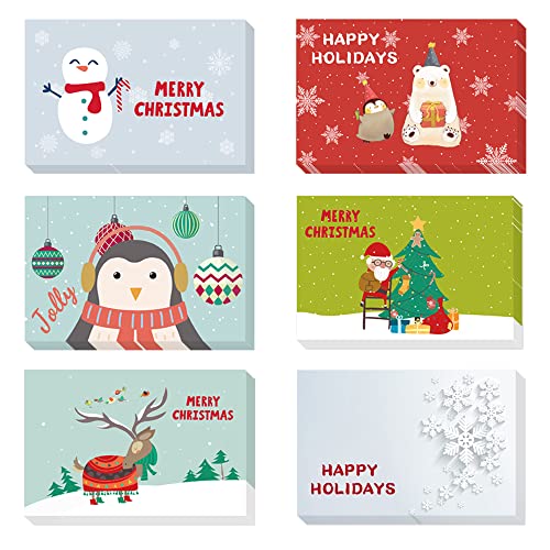 Weihnachtskarten mit Umschlag, Weihnachtskarte Set 24er Weihnachtspostkarten Klappkarten, Christmas Cards Lustige, Weihnachtskarten Klein Basteln Einladungskarten Weihnachtsfeier von Yi'antai