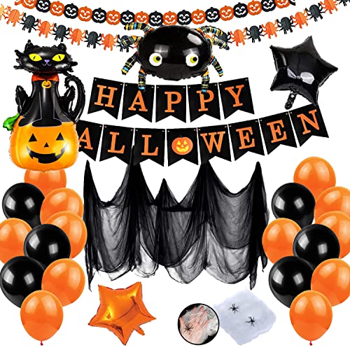 Yi'antai Halloween Luftballons Set, Halloween Luftballons Girlande, Halloween Dekorationen, Halloween Deko DIY, 29 Stück Halloween Horror Deko Set für Garten Bar Wohnzimmer Horror Party von Yi'antai