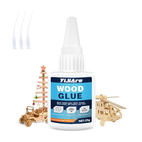 Holzleim 35g, Anti-Vergilbung, Sofort starker Klebstoff zum Verbinden von Holz, Eiche von YiJiAre
