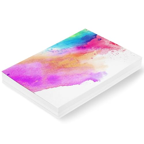 50 Blätter Aquarellpapier 300g/m², Aquarellblock, Watercolor Paper, Aquarell Papier, Watercolour Paper Malpapier für Aquarell Skizzenbuch Wasserfarben Künstler Lehrer Postkarten Blanko(27 x 38cm) von YiLUXmyyxgs