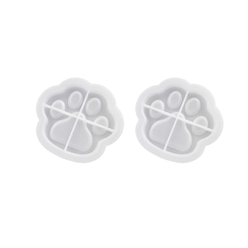 2 x Set Katzenpfoten-Tablett, Harzformen, Silikon-Tablett, Schmucktablett, Gussteile für Bastelprojekte, Tischdekorationen von YiNLuax