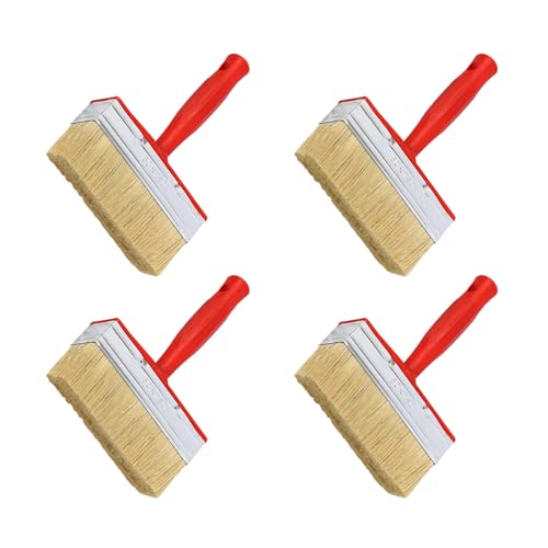 4-teiliges praktisches Naturborsten-Farbapplikator-Set, ideal für Lösungsmittelbeschichtungen, Lack, Holz, Öl an Wänden und Terrassen, Lösungsmittel-Pinsel 4-teiliges praktisches Naturborsten-Farbapplikator-Set, ideal für Lösungsmittelbeschichtungen, Lack, Holz, Öl an Wänden und Terrassen, Lösungsmittel-Pinsel von YiNLuax