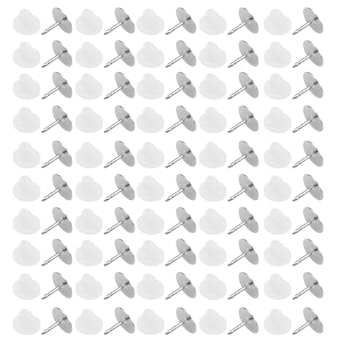 50pcs Flexible Gummi Schmetterlingsverschlüsse Für Schmuckherstellung Und Handwerk Accessoires Schwarz/klarer Dekorativer Hutverschluss von YiNLuax