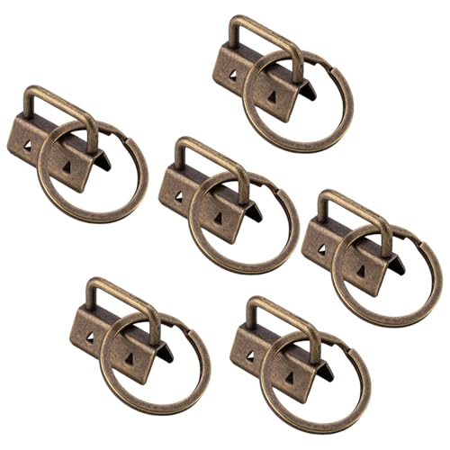 6 x vielseitige Federringe, runder Anhänger, Schlüsselanhänger, kreative Zincs-Legierungen, Schlüsselanhänger, geeignet für Schmuck, Basteln, Mehrzweck-Steckverbinder von YiNLuax