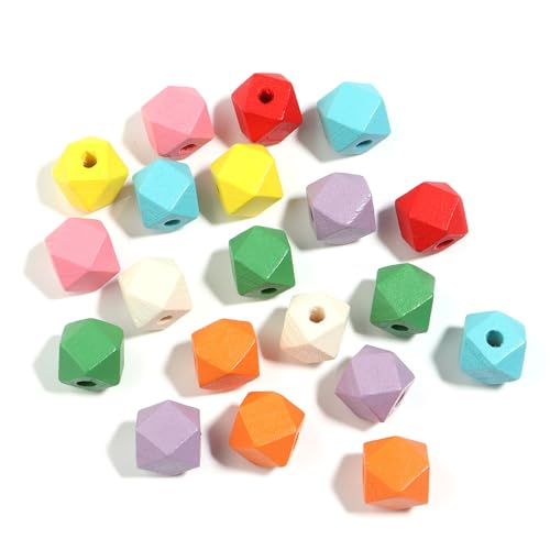 60 Stcs Farbenfrohe Holzperlen Mit Loch 16mm Bastelperlen Holzperlen Für Schmuckherstellung Von Handwerksprojekten 60 Stcs Farbenfrohe Holzperlen Mit Loch 16mm Bastelperlen Holzperlen Für Schmuckherstellung Von Handwerksprojekten von YiNLuax