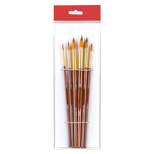 6pcs Künstlerfarbe Pinsel Für Aquarell Acryl Öl Gesteinsmalerei Nylon Borstenpinsel Pinsel Für Rock Canvas Malerei Professioneller Aquarellbürste Set 6pcs Künstlerfarbe Pinsel Für Aquarell Acryl Öl Gesteinsmalerei Nylon Borstenpinsel Pinsel Für Rock Canvas Malerei Professioneller Aquarellbürste Set von YiNLuax