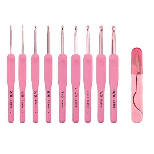 9pcs Weicher Gummihandle Aluminiumhäkchen Hakenset 2 0 Mm Bis 6 0 Mm Für Anfänger Inklusive Aufbewahrungsbeutel Und Schere Für Erwachsene Häkeln Hakenhandwerk 9pcs Weicher Gummihandle Aluminiumhäkchen Hakenset 2 0 Mm Bis 6 0 Mm Für Anfänger Inklusive Aufbewahrungsbeutel Und Schere Für Erwachsene Häkeln Hakenhandwerk von YiNLuax