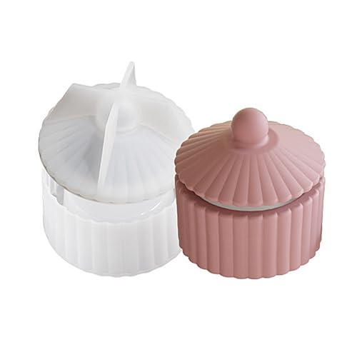 Aufbewahrungsbox Silikonform Streifenmuster Schmuck Hülle Epoxidharz Form Aromatherapys Gips Kerzenglas Schimmelpilze Haus Dekore von YiNLuax