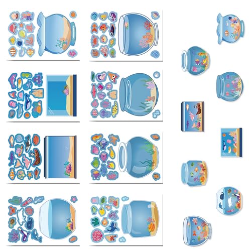Cartoon Aquarium Aufkleber Miniatur Szene Für Wasserflaschen Scrapbooking Journal Telefon Hülle Laptop Kindergarten Wand Home Dekoration Wand von YiNLuax