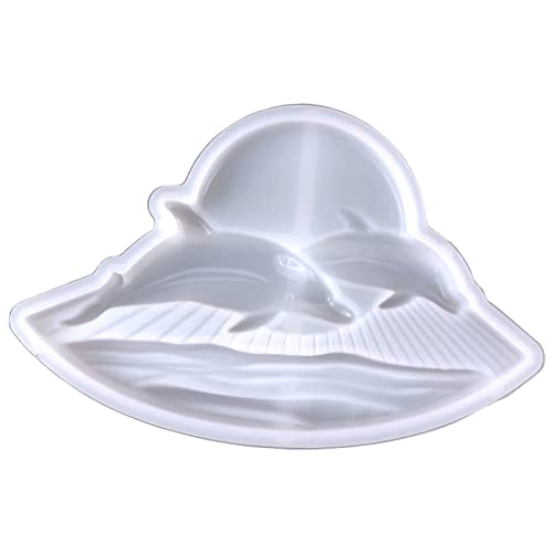 Glänzende Silikonform für Sonnen-Delfine, zur Wandmontage, halb-stereoskopische Form, Ornamente, Anhänger, Epoxidharz, Bastelformen von YiNLuax