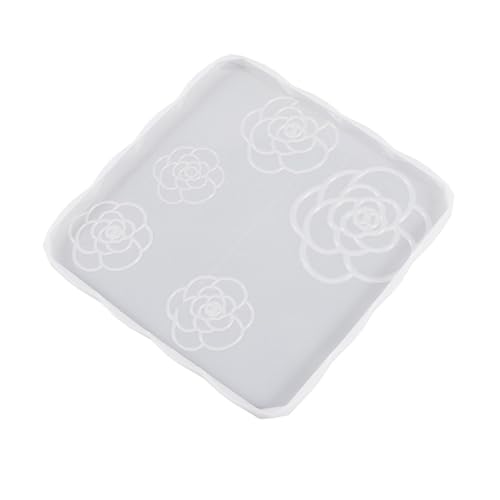 Harz-Tablett-Formen, Rose, Blume, Silikon, Schmuckaufbewahrung, Epoxidharz, Gießformen für Dekoration von YiNLuax