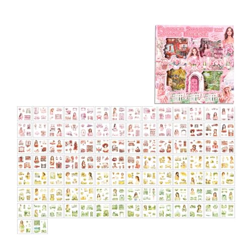 Saisonaler Blumenaufkleber Vintage Ästhetisches Haustier Für Wasserflaschen Scrapbooking Journal Laptop Skateboard Phone Hülle Saisonal Blumen Haustier von YiNLuax
