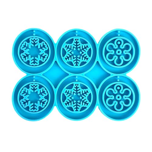 Schneeflocke Silikonform Ohrring Anhänger Epoxidharz Schimmel Weihnachtsgeschenk Hängende Schlüsselbund Schmuckzubehör Herstellen von YiNLuax