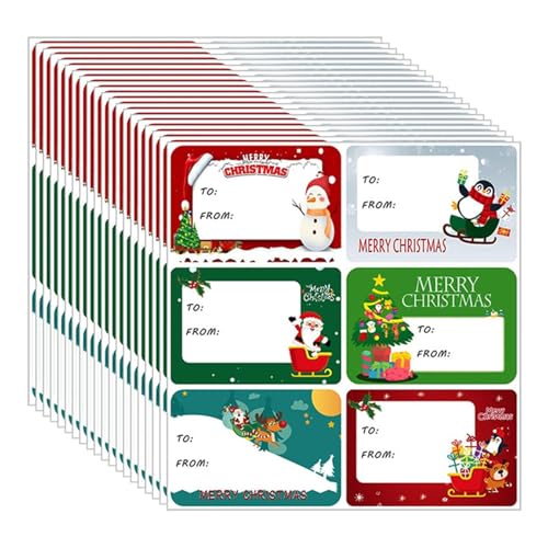 YiNLuax 20 Blatt Weihnachtsaufkleber Selbstklebende Etiketten zu und von Weihnachtsetiketten Aufkleber zum Verpacken von YiNLuax