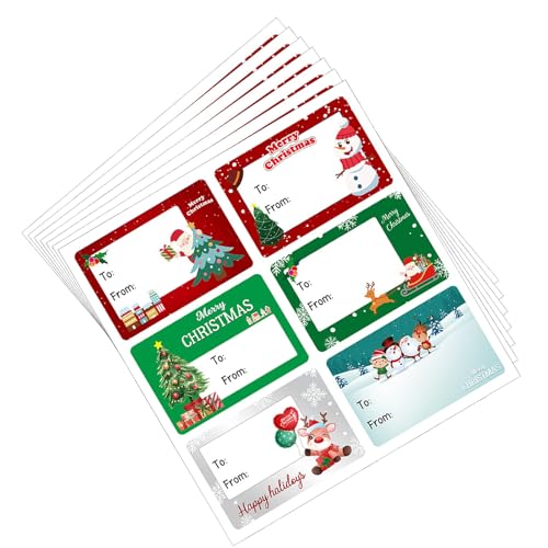 YiNLuax 20 Blatt Weihnachtsaufkleber Selbstklebende Etiketten zu und von Weihnachtsetiketten Aufkleber zum Verpacken von YiNLuax