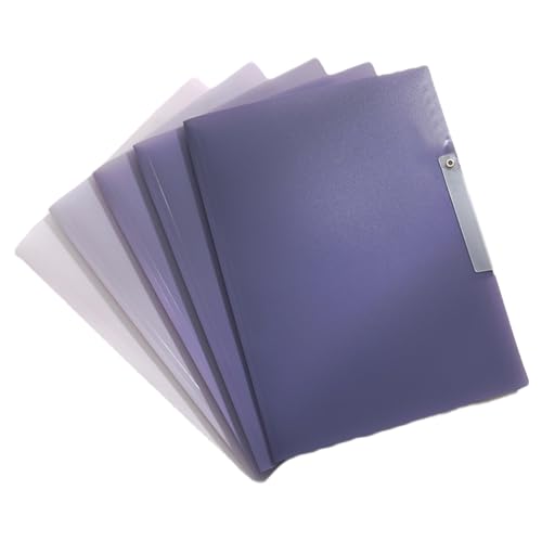 YiNLuax Dokumententasche mit drehbarer Klemme, transparent, Dokumenten-Organizer, Aktenordner, Querformat, Präsentationsmappe, Kunst, 5 Stück von YiNLuax