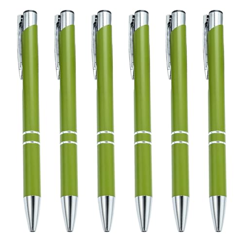 YiNLuax Metall-Kugelschreiber, 1,0 mm, einziehbarer Kugelschreiber, Ölstift, Schreibwarenstift, glattes Schreiben, für Büro, 6 Stück YiNLuax Metall-Kugelschreiber, 1,0 mm, einziehbarer Kugelschreiber, Ölstift, Schreibwarenstift, glattes Schreiben, für Büro, 6 Stück von YiNLuax