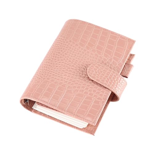 YiNLuax Notizbuch aus PU-Leder, nachfüllbar, mit Stiftschlitz, Kartenhalter, Quittungstasche, Reißverschluss, Geldtasche für Damen von YiNLuax