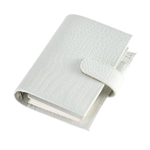 YiNLuax Notizbuch aus PU-Leder, nachfüllbar, mit Stiftschlitz, Kartenhalter, Quittungstasche, Reißverschluss, Geldtasche für Damen von YiNLuax