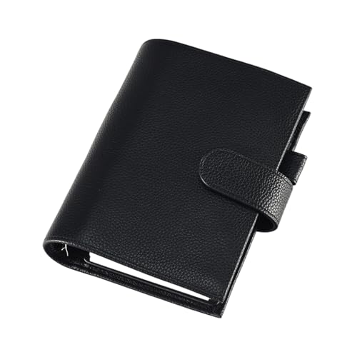 YiNLuax Notizbuch aus PU-Leder, nachfüllbar, mit Stiftschlitz, Kartenhalter, Quittungstasche, Reißverschluss, Geldtasche für Damen von YiNLuax