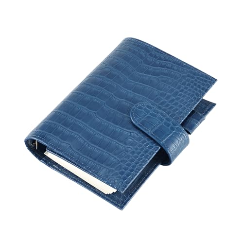 YiNLuax Notizbuch aus PU-Leder, nachfüllbar, mit Stiftschlitz, Kartenhalter, Quittungstasche, Reißverschluss, Geldtasche für Damen von YiNLuax