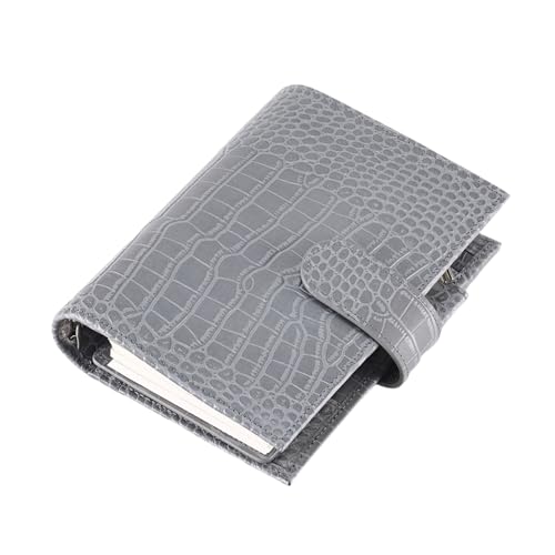 YiNLuax Notizbuch aus PU-Leder, nachfüllbar, mit Stiftschlitz, Kartenhalter, Quittungstasche, Reißverschluss, Geldtasche für Damen von YiNLuax