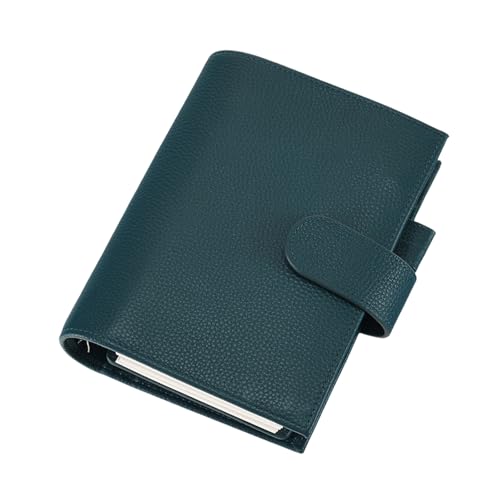 YiNLuax Notizbuch aus PU-Leder, nachfüllbar, mit Stiftschlitz, Kartenhalter, Quittungstasche, Reißverschluss, Geldtasche für Damen von YiNLuax