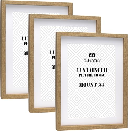 Holz-Bilderrahmen, 27,9 x 35,6 cm, mit säurefreiem Passepartout für A4-Fotos, A4-Bilderrahmen, 3 Packungen für Wandmontage. Holz-Bilderrahmen, 27,9 x 35,6 cm, mit säurefreiem Passepartout für A4-Fotos, A4-Bilderrahmen, 3 Packungen für Wandmontage. von YiPinYin