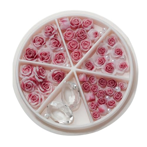 3D Blumen Nagel Rose Blumen Nail Art Runde Perlen Nagel Nagel Strass für DIY Nägel Dekorationen Rose Blumen Nagel Runde Perlen Nail Art DIY Nail Art Dekorationen von YiQinzcxg
