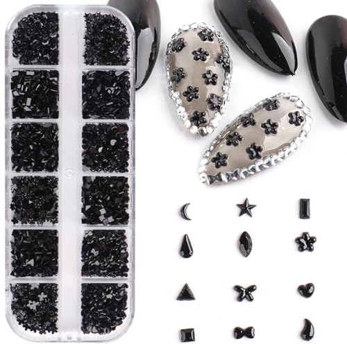 3D-Nagelkunst-Strasssteine, 12 Fächer, Luxus-Nageldiamanten, Nagelschmuck, Steine, Nageldekoration für Nagelkunst, Basteln, 3D-Nagelkunst, 3D-Nagelschmuck, Diamant-Kristall-Nagel 3D-Nagelkunst-Strasssteine, 12 Fächer, Luxus-Nageldiamanten, Nagelschmuck, Steine, Nageldekoration für Nagelkunst, Basteln, 3D-Nagelkunst, 3D-Nagelschmuck, Diamant-Kristall-Nagel von YiQinzcxg