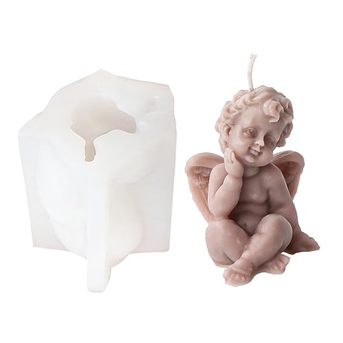 YiQinzcxg Engel-Silikonform, handgefertigt, geflügelter Engel, für Kuchen, Schokolade, Seife, Harz, Engelsform für Harz YiQinzcxg Engel-Silikonform, handgefertigt, geflügelter Engel, für Kuchen, Schokolade, Seife, Harz, Engelsform für Harz von YiQinzcxg