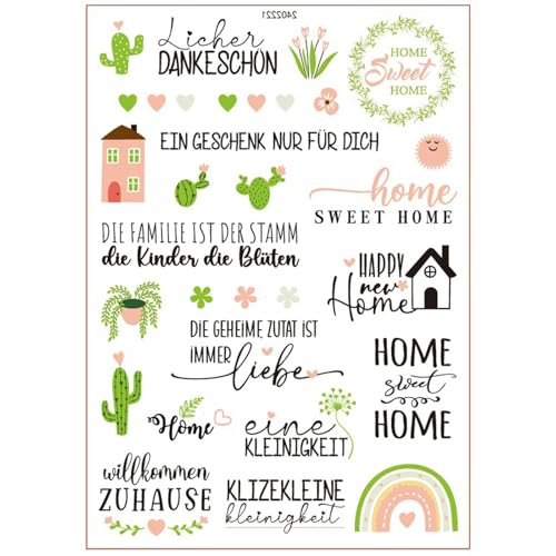 Wasserfestes Aufkleber Auf Aufkleber Für Kerzenglaswaren Holzmöbel 5.8x8.27 Zoll Wassertransfer Kerze Dekorativ Aufkleber Farbfast Reiben Sie Transfers von YiQinzcxg