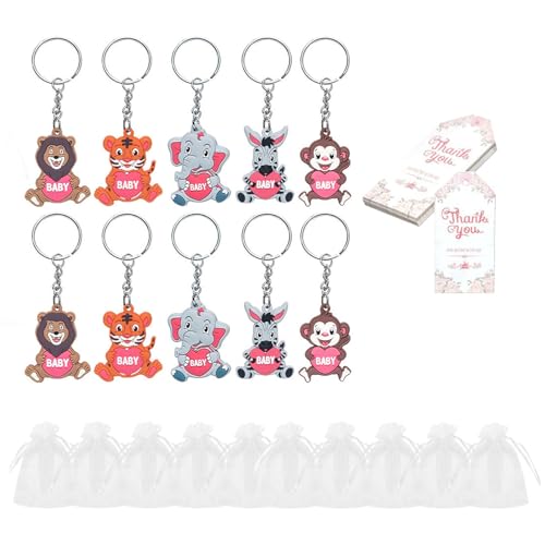 YiQinzcxg 10pcs Schöne Dschungel Tierschlüsselkaint Babypartys Dekorationen Zoos Tierdekoration Mit Dankes Tagen Und Organza Taschen YiQinzcxg 10pcs Schöne Dschungel Tierschlüsselkaint Babypartys Dekorationen Zoos Tierdekoration Mit Dankes Tagen Und Organza Taschen von YiQinzcxg
