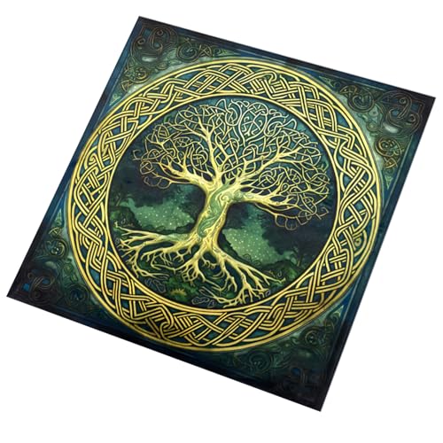 YiQinzcxg Baummuster Astrologie Tischdecke Tarot Gottesdoppelte Tischdecke Altars Stoffkennzinationen Brettspielzubehör von YiQinzcxg