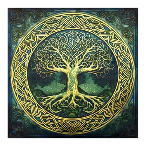 YiQinzcxg Baummuster Astrologie Tischdecke Tarot Gottesdoppelte Tischdecke Altars Stoffkennzinationen Brettspielzubehör von YiQinzcxg