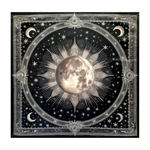 YiQinzcxg Divinations Tischdecke Moon Planet Astrologie Tarotkarte Tischdecke Altars Stoff Göttlichkeit Brettspiel Accessoire von YiQinzcxg