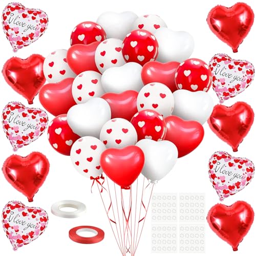 YiYa Luftballons Rot Set Rot Party Dekoration Romantisch Deko Rote Valentinstag Ballons Liebe Ballon Jubiläum Ballons für Valentinstag Dekoration Zuhause Verlobungsparty Dekoration YiYa Luftballons Rot Set Rot Party Dekoration Romantisch Deko Rote Valentinstag Ballons Liebe Ballon Jubiläum Ballons für Valentinstag Dekoration Zuhause Verlobungsparty Dekoration von YiYa