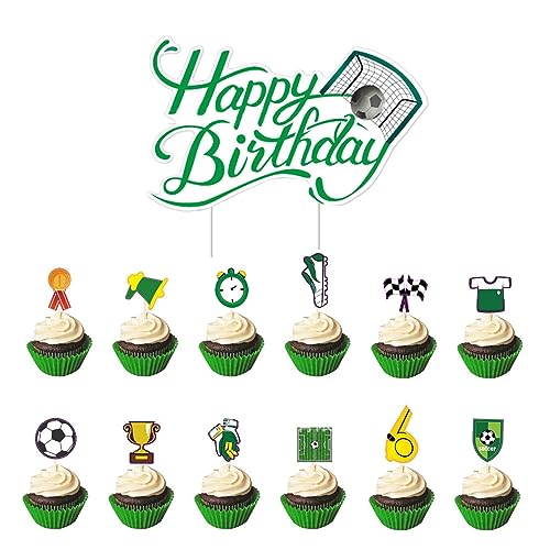 13 Stück Fußball Cupcake Toppers Fußball Kuchen Dekoration Sport Cupcake Picks Tortendeko für Fußball Sport Party Deko Baby Shower Kinder Jungen Geburtstag Mitgebsel 13 Stück Fußball Cupcake Toppers Fußball Kuchen Dekoration Sport Cupcake Picks Tortendeko für Fußball Sport Party Deko Baby Shower Kinder Jungen Geburtstag Mitgebsel von YiYaO