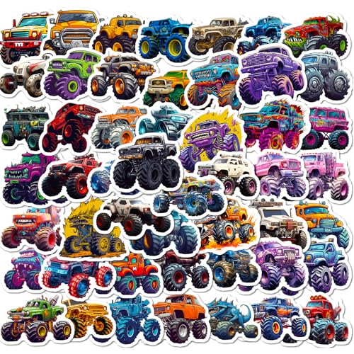 Monster Truck Aufkleber Cartoon Auto Füße LKW Transport Graffiti Cool Truck Aufkleber 50pcs PVC Mehrfarbig Cartoon Style Monster Truck Aufkleber Cartoon Auto Füße LKW Transport Graffiti Cool Truck Aufkleber 50pcs PVC Mehrfarbig Cartoon Style von YiYaO