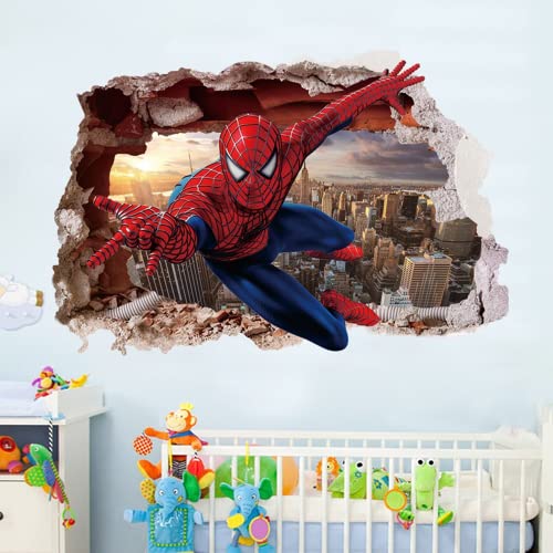 Aufkleber Spiderman Kinderzimmer Spiderman 3D-effekt Spider-Man Ultimate Wandtattoo Wandsticker Spiderman Wandaufkleber Spiderman von YiYaO