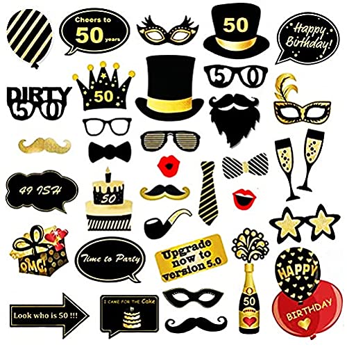 Requisiten lustige Photo Bronzieren Foto Requisiten 50 Geburtstag Photobooth Requisiten Requisiten, 35-teiliges DIY-Kit geeignet für Seine oder ihre 50. Geburtstagsfeier Photobooth Antrieb Requisiten lustige Photo Bronzieren Foto Requisiten 50 Geburtstag Photobooth Requisiten Requisiten, 35-teiliges DIY-Kit geeignet für Seine oder ihre 50. Geburtstagsfeier Photobooth Antrieb von YiYaO