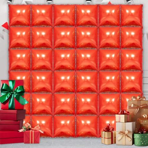 36 Stück XL Schwarz Quadrat Ballon Wand Bildschirm Doppelseitig Quadrat Ballon Bildschirm Tunnel Arch Kit Mylar Quadratische Ballons für Baby Shower Abschlussball Geburtstag Party Dekorationen (Rot) von YiYou