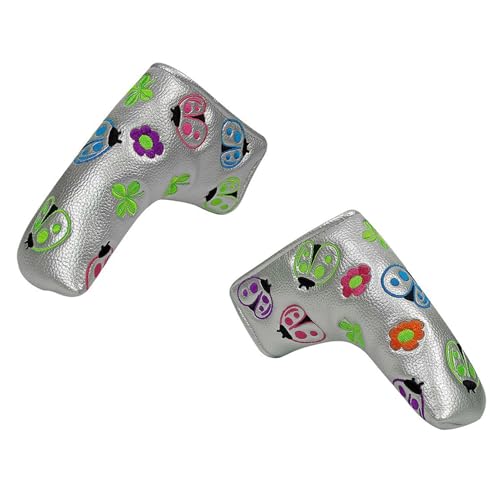 YiZYiF Golf-Putterkopfschutzhaube L-Form aus Leder mit Magnetverschluss – Robuste Hülle für Golfschläger-Putter Silber Einheitsgröße YiZYiF Golf-Putterkopfschutzhaube L-Form aus Leder mit Magnetverschluss – Robuste Hülle für Golfschläger-Putter Silber Einheitsgröße von YiZYiF