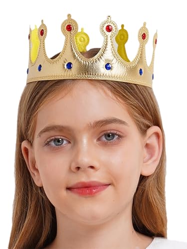YiZYiF Rhinestones Gold King Prince Costume Crown Für Geburtstag Halloween Party Zubehör Typ A Einheitsgröße YiZYiF Rhinestones Gold King Prince Costume Crown Für Geburtstag Halloween Party Zubehör Typ A Einheitsgröße von YiZYiF