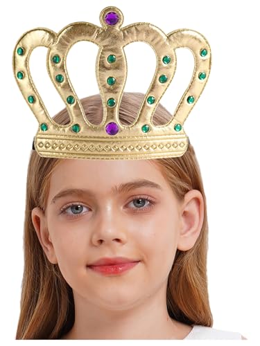 YiZYiF Rhinestones Gold King Prince Costume Crown Für Geburtstag Halloween Party Zubehör Typ B Einheitsgröße YiZYiF Rhinestones Gold King Prince Costume Crown Für Geburtstag Halloween Party Zubehör Typ B Einheitsgröße von YiZYiF