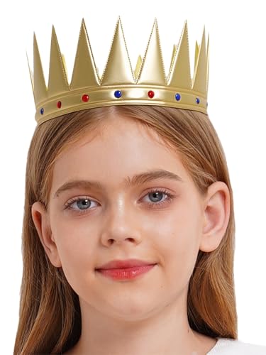 YiZYiF Rhinestones Gold King Prince Costume Crown Für Geburtstag Halloween Party Zubehör Typ D Einheitsgröße YiZYiF Rhinestones Gold King Prince Costume Crown Für Geburtstag Halloween Party Zubehör Typ D Einheitsgröße von YiZYiF